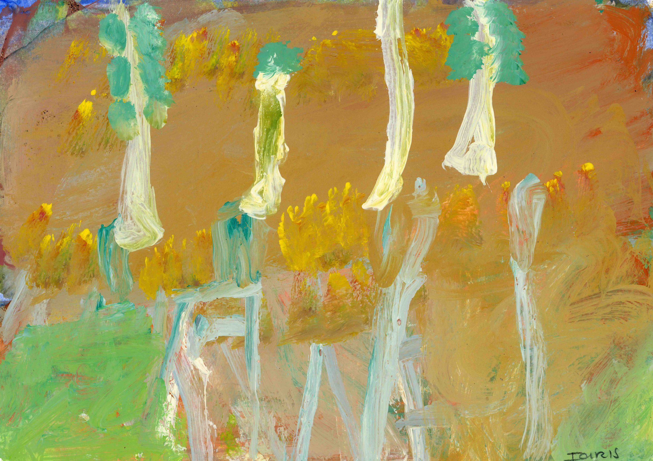 Riverbed Reflections, 2022, acrylic on paper, 21 x 30 cm