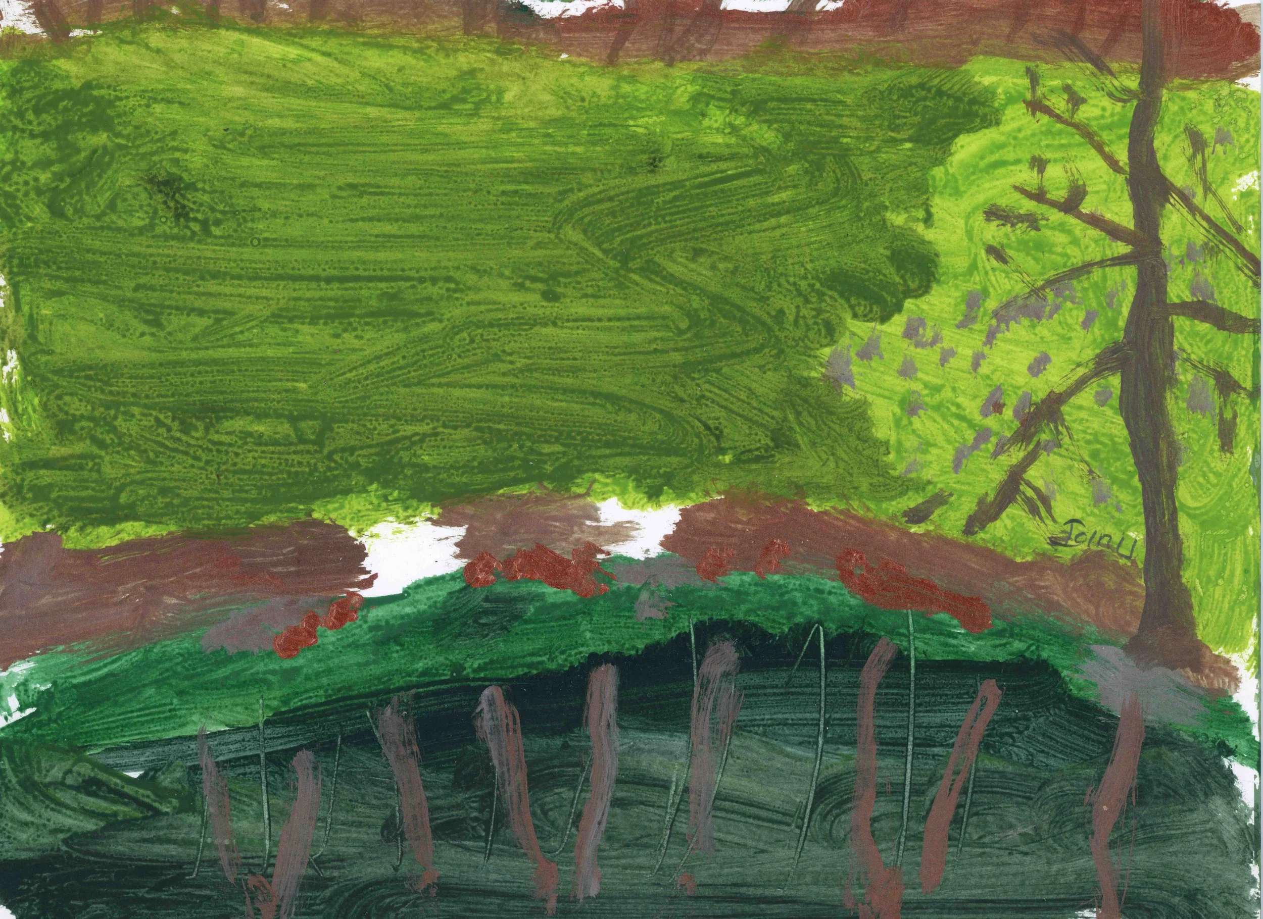 Hill Sixty, France Series II, 2022, acrylic on paper, 21 x 30cm