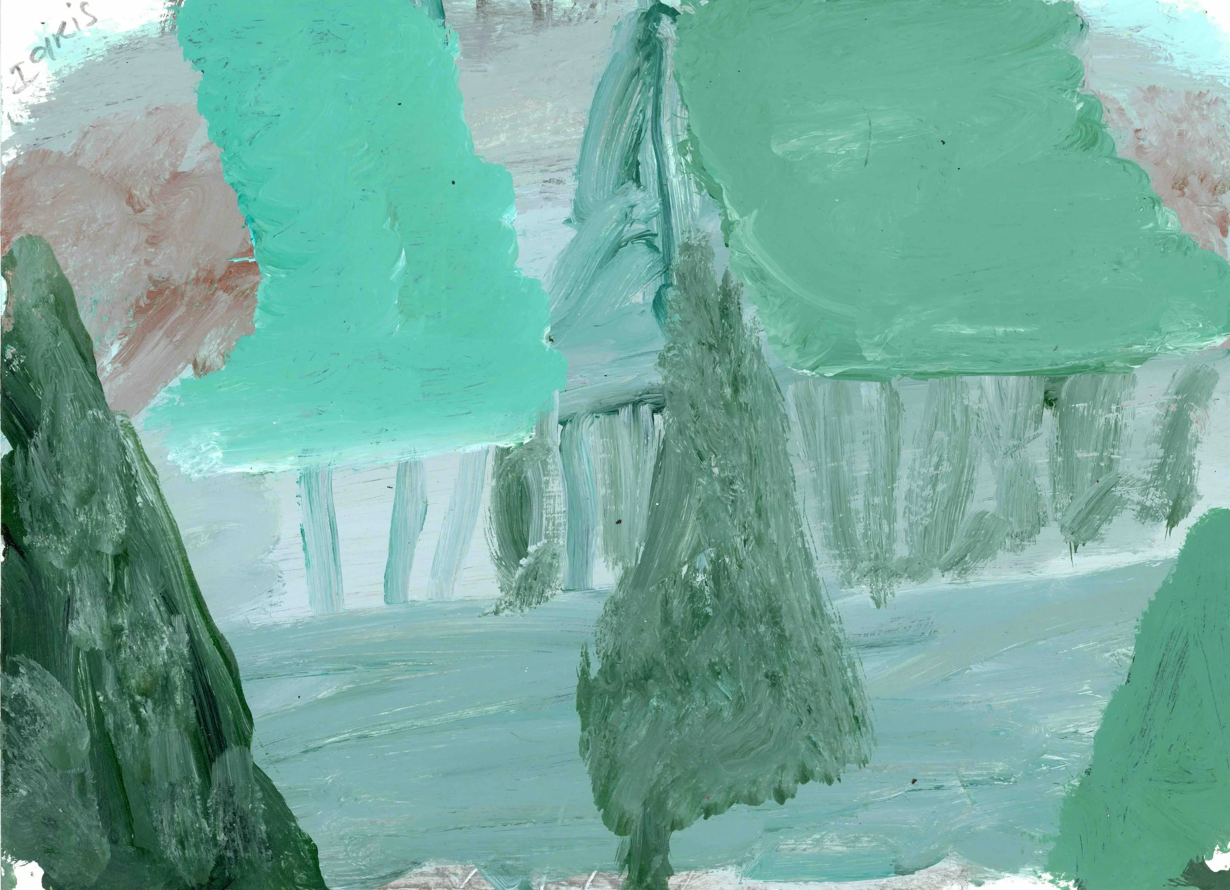 The Gravel NZ, 2022, acrylic on paper, 21 x 30 cm