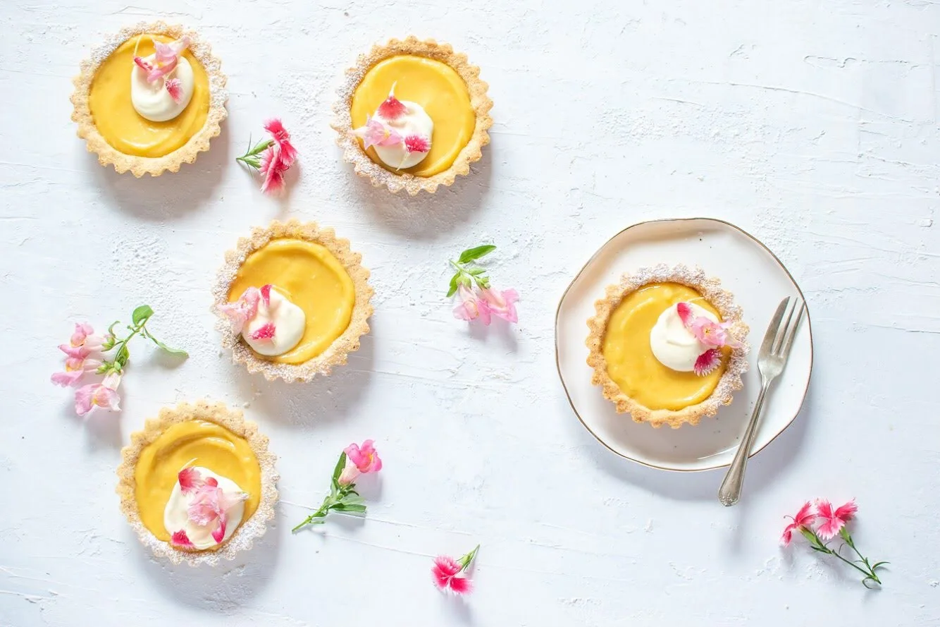 Little Lemon Tarts | Recipe, food styling + photography by Georgia Barnes