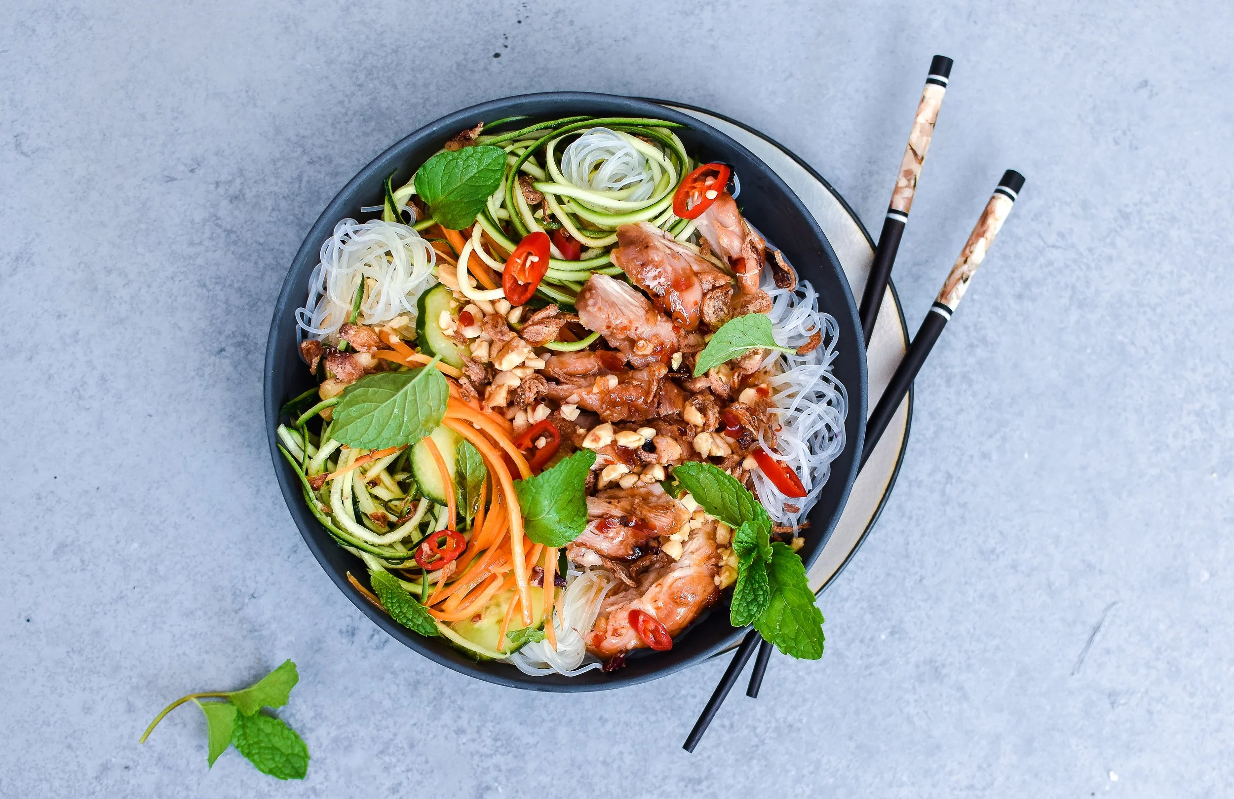 SWEET CHILLI CHICKEN VERMICELLI SALAD BOWL