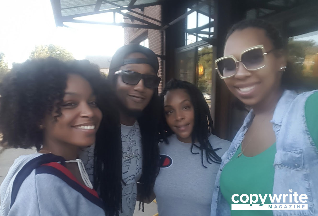 Carrie (CW journalist), DJ Nu Stylez, Jazzaveli, and Lexi (Editor-in-Chief of CW)