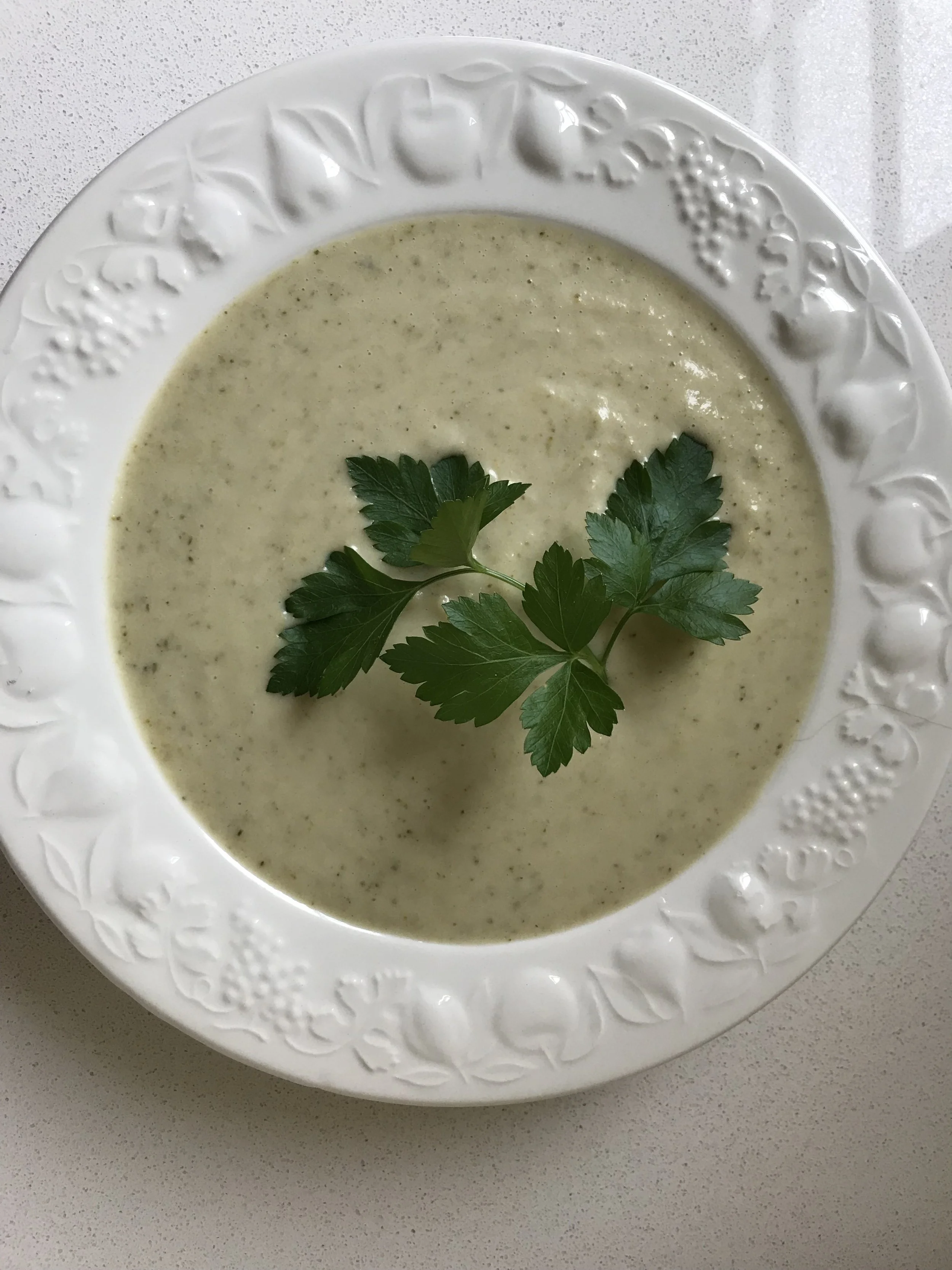 Broccoli and cauliflower soup