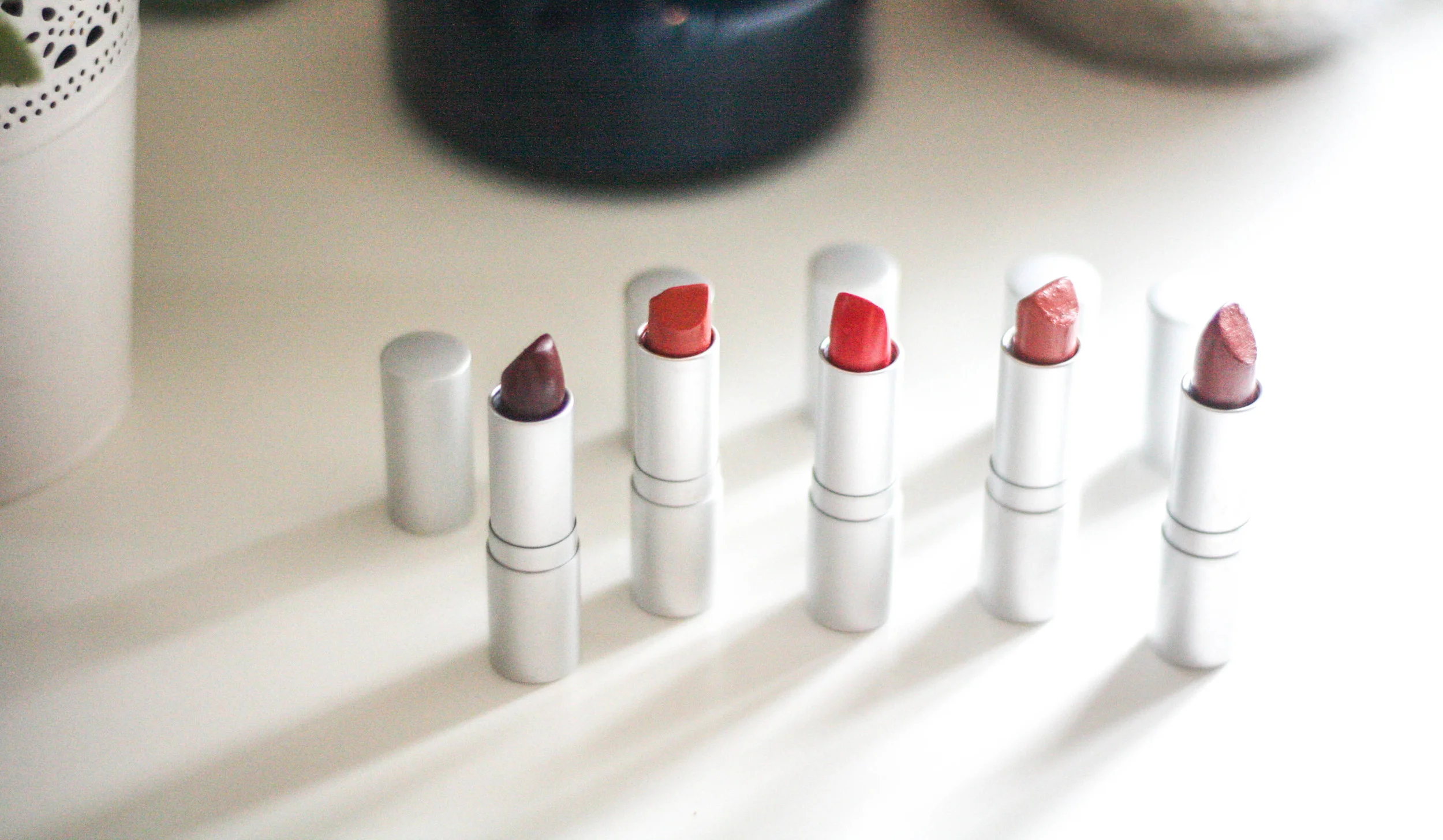 (left to right: Famous, Bell, Bombshell, Flirt, Vintage Kiss)