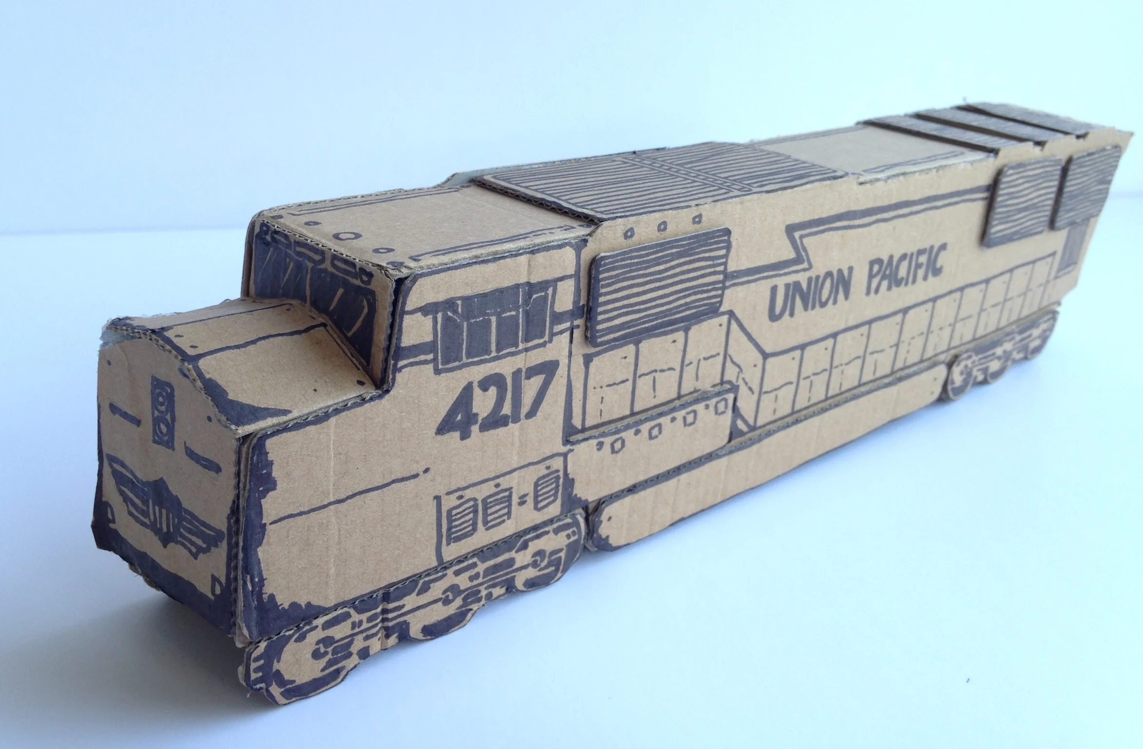 Cardboard Train Engine