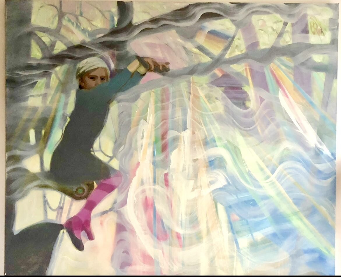 Monkey bars 60&rdquo;x72&rdquo; oil on canvas