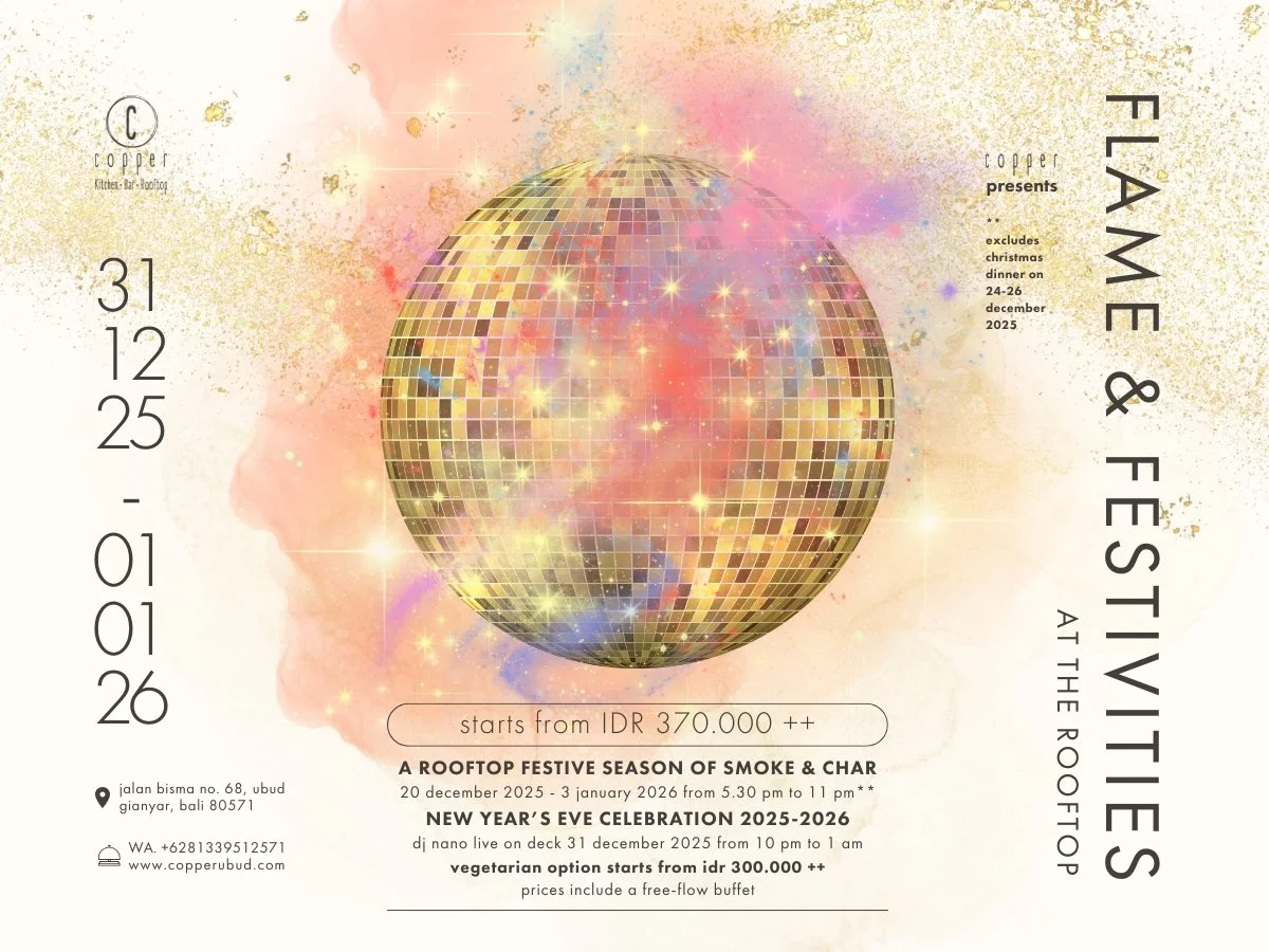 31 December - FLAME & FESTIVITIES: A Rooftop Festive Season of Smoke & Char and New Year’s Eve Celebration