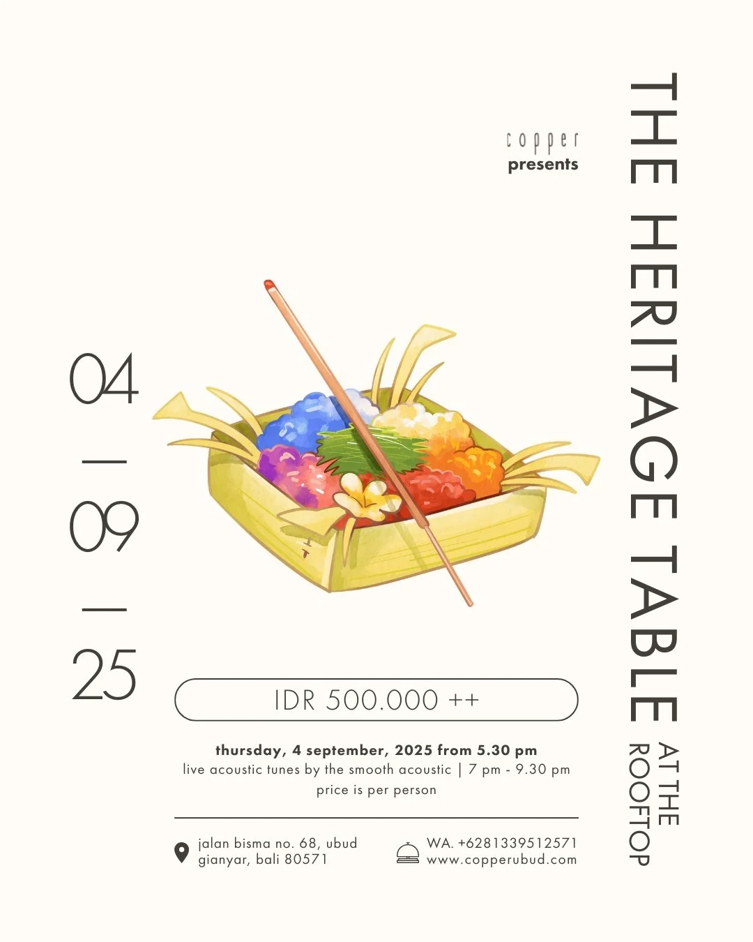 Experience The Heritage Table: A 3-Course Flavor Through Heritage

Delight in time-honored dishes like Beef Rendang and Ikan Bakar, each crafted with local spices and cultural flair. Finish with Pandanus Panna Cotta and jackfruit ice cream. A curated
