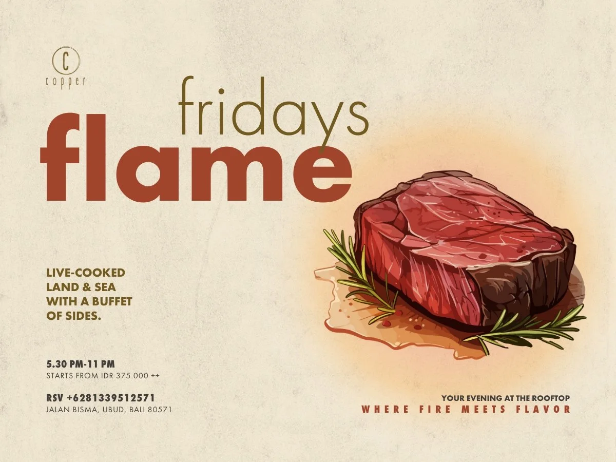3 OCTOBER - FLAME FRIDAYS ROOFTOP BBQ