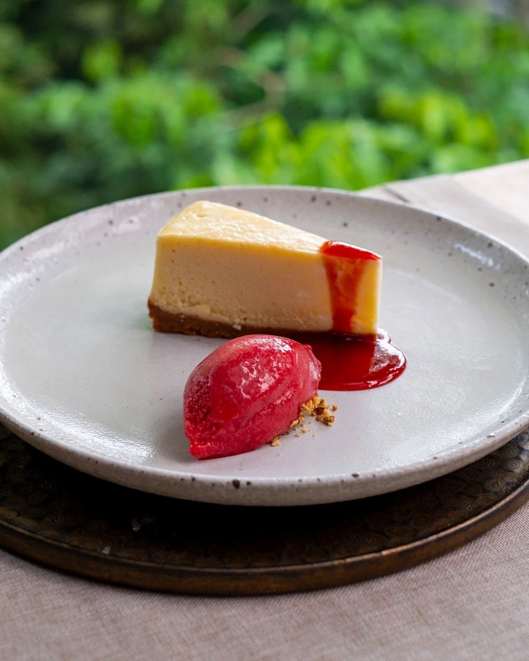 A cheesecake that&rsquo;s light, bright, and just sweet enough. 🍓 #UbudEats #APerfectBite

CHEESECAKE
strawberry texture, caramel crust nuts, raspberry sorbet
+ d i n n e r  d e s s e r t

Book A Table
Call +623614792888
WA +6281339512571
or visit w