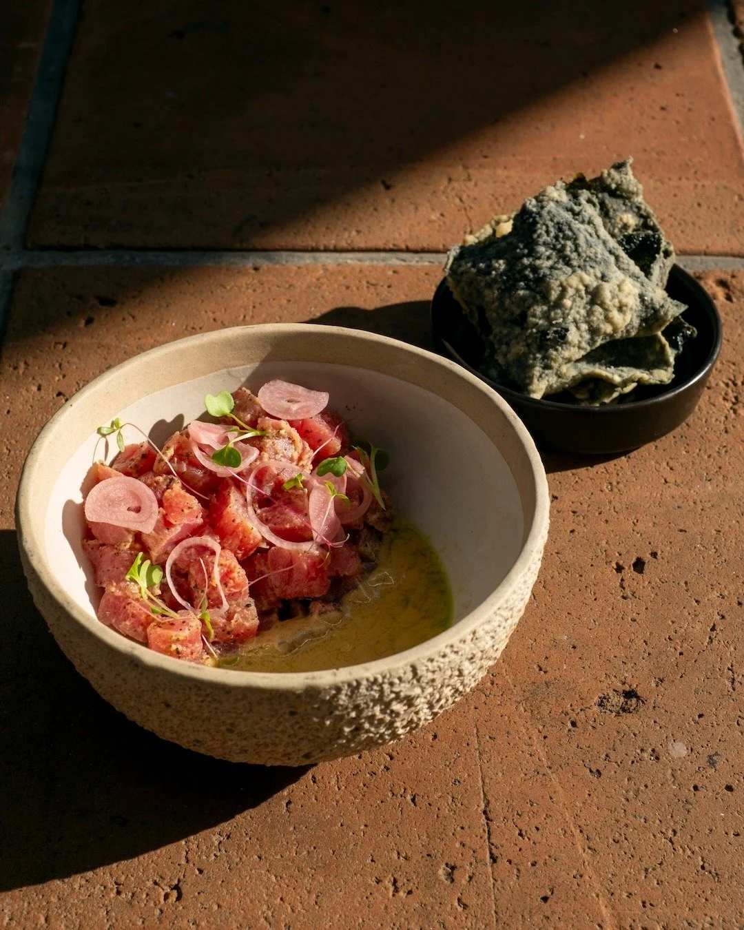 Fresh tuna. Gentle heat. Crisp nori. A tartare that lets every ingredient shine. 🌿🐟 #UbudEats #APerfectBite

YELLOWFIN TUNA TARTARE
roasted garlic emulsion, pickled shallot, crispy nori, herb oil
+ d i n n e r  s t a r t e r

Book A Table
Call +623