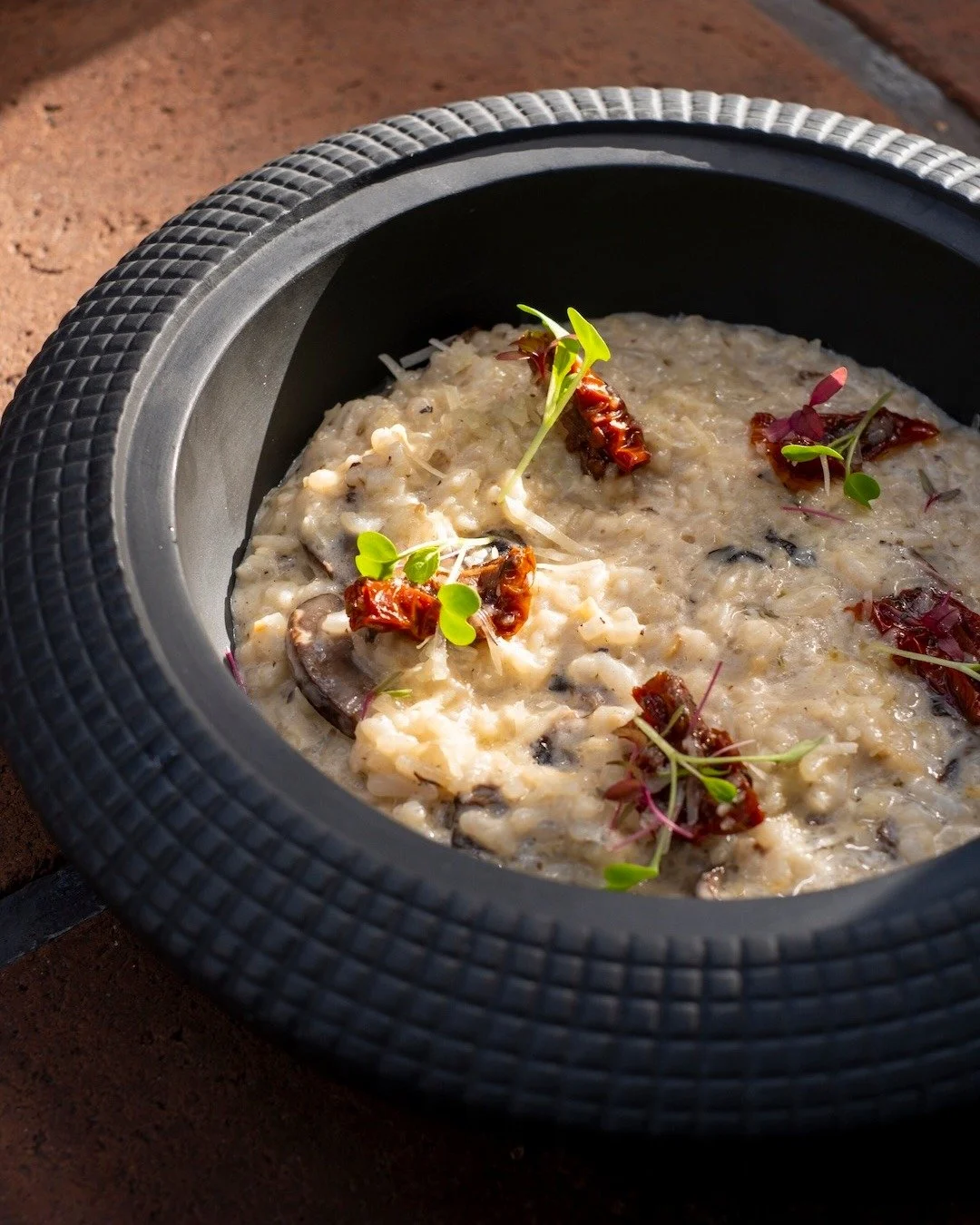 Earthy portobello, silky rice, a hint of truffle, and the quiet richness of Grana Padano. This risotto is all about depth, warmth, and balance. 🍄✨ #UbudEats #APerfectBite

RISOTTO
portobello, grana padano, sun-dried tomato, truffle crema &amp; olive