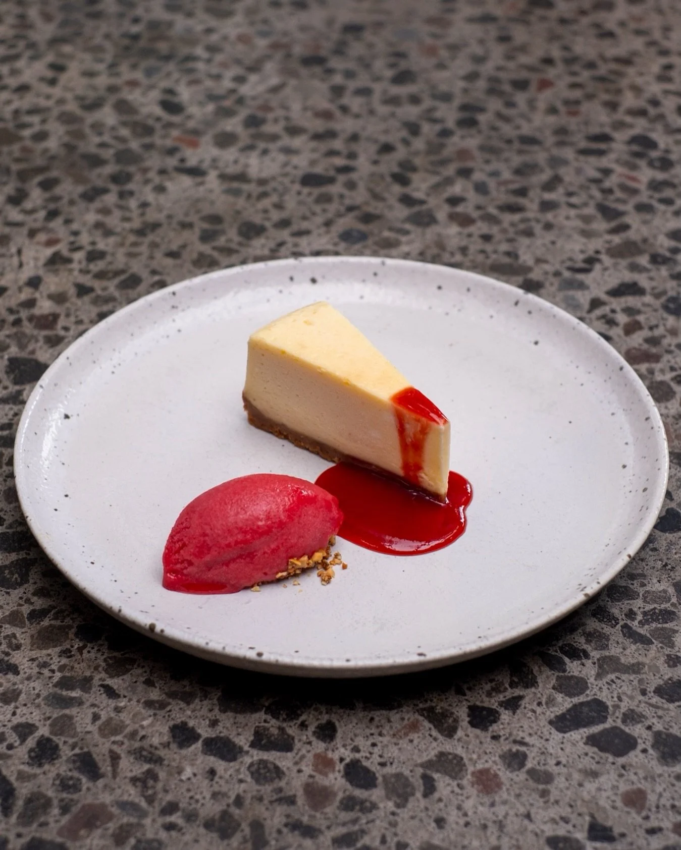 Creamy cheesecake layered with strawberry textures, caramelized nut crust, and a bright raspberry sorbet. Sweet, tangy, and beautifully composed. 🍓✨ #UbudEats #APerfectBite

CHEESECAKE
strawberry texture, caramel crust nuts, raspberry sorbet
+ dinne