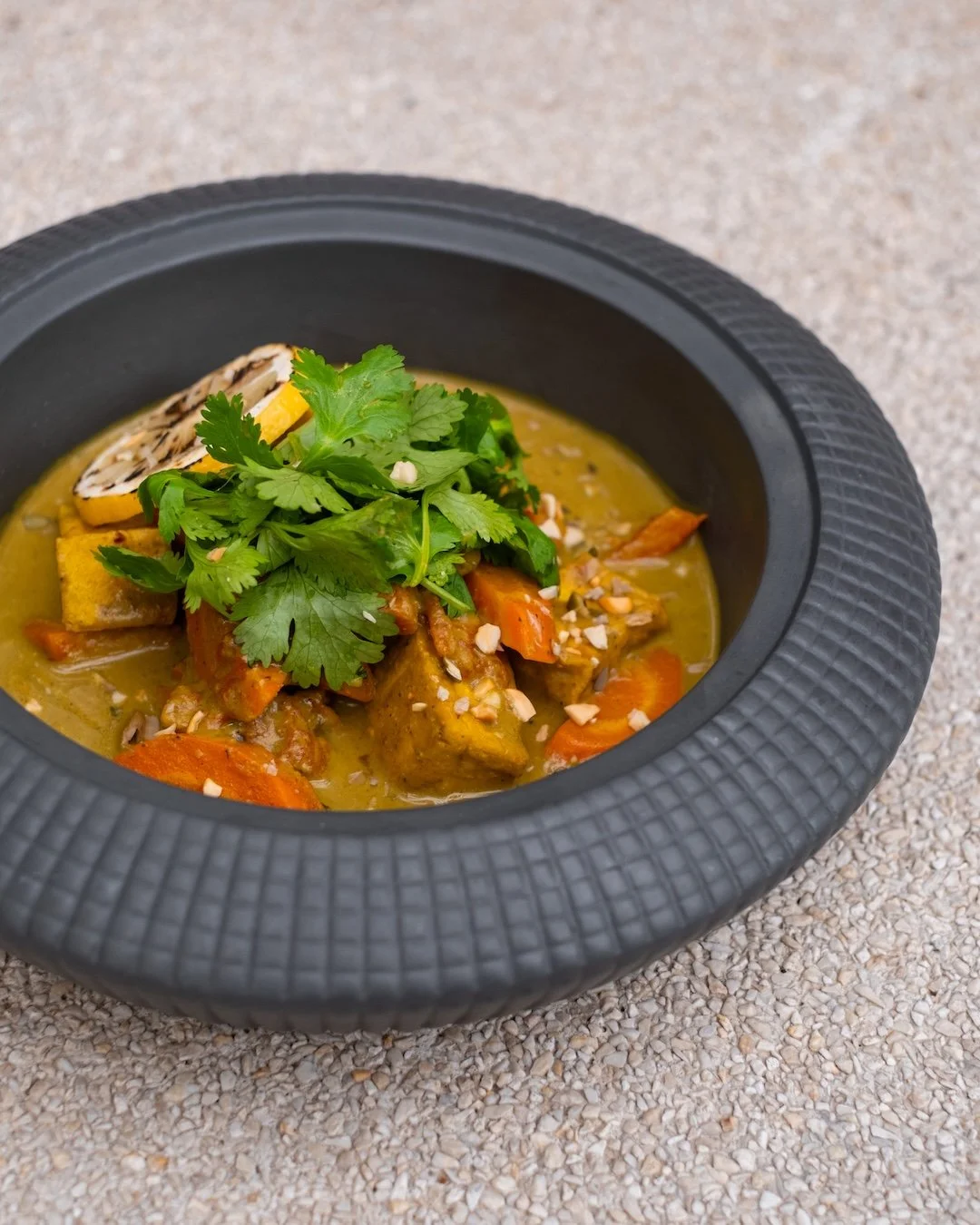 Rich, comforting, and full of flavor. Vegetable Massaman curry with charred lemon, mixed nuts, and herb oil &mdash; a plant-based favorite for lunch or dinner. 🌿🥥 #UbudEats #APerfectBite

VEGETABLE MASSAMAN CURRY
mixed vegetables, charred lemon, mi