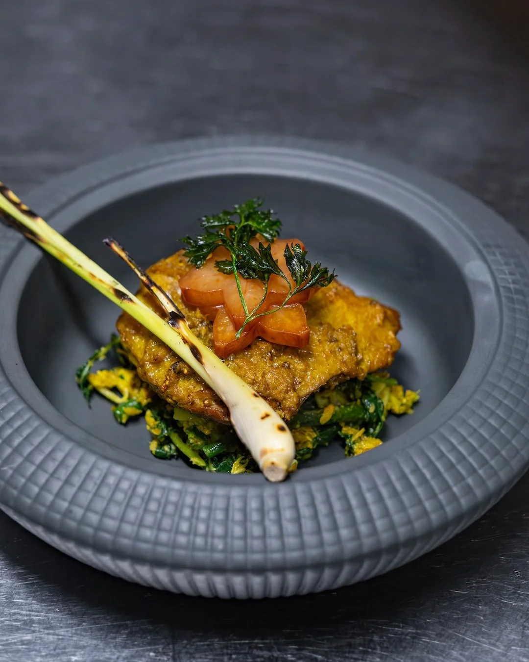 Slow-cooked, deeply spiced, and full of character.

Our Duck Leg Betutu brings a Balinese classic to the Copper table, served with vegetables, fragrant rice, fiery sambal, and a bright starfruit pickle to cut through the richness.

A little spice, a 