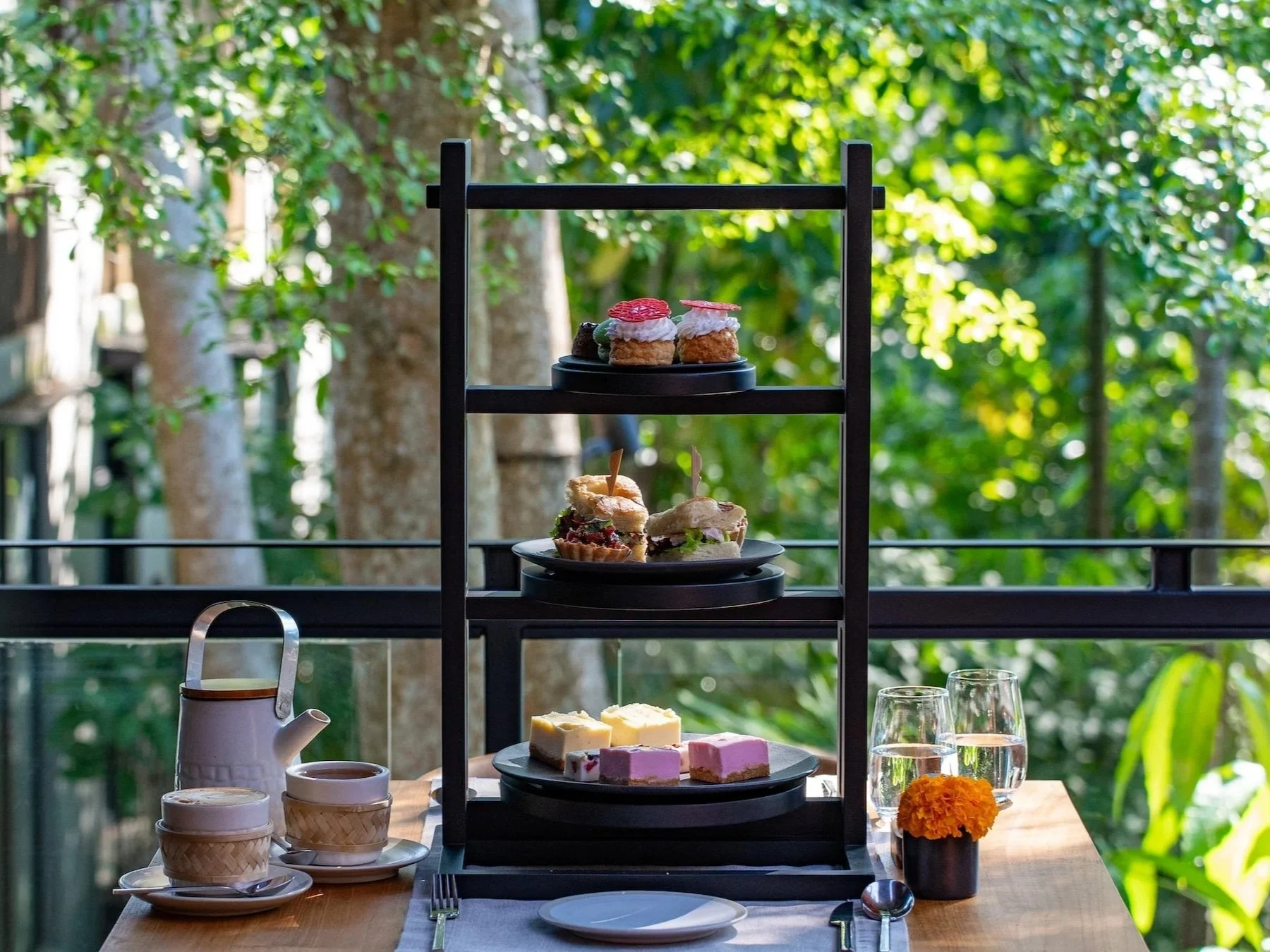 afternoon tea in ubud at copper rooftop restaurant