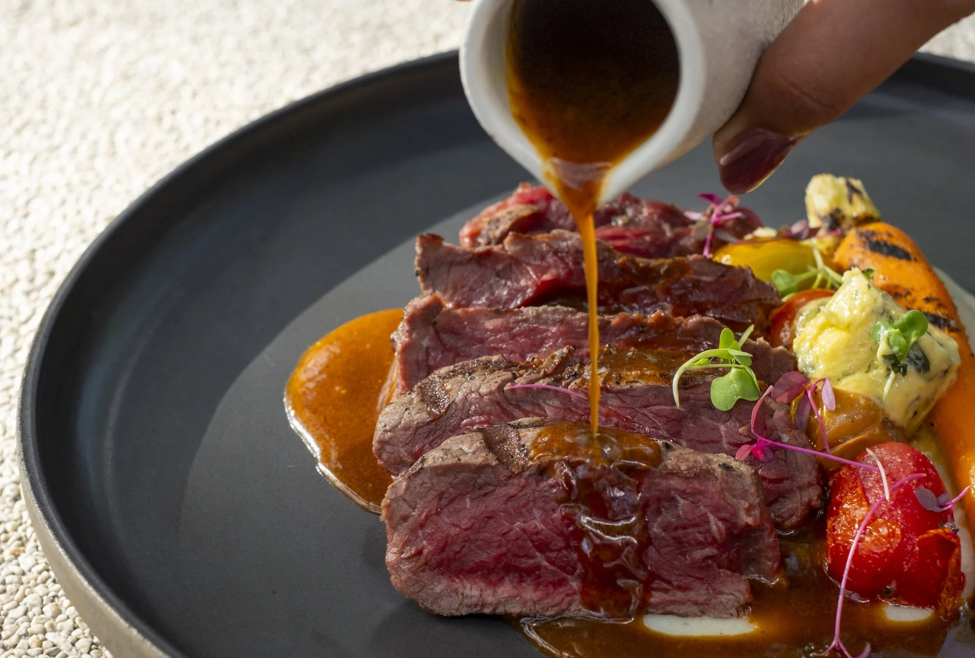 romantic dinner wagyu steak