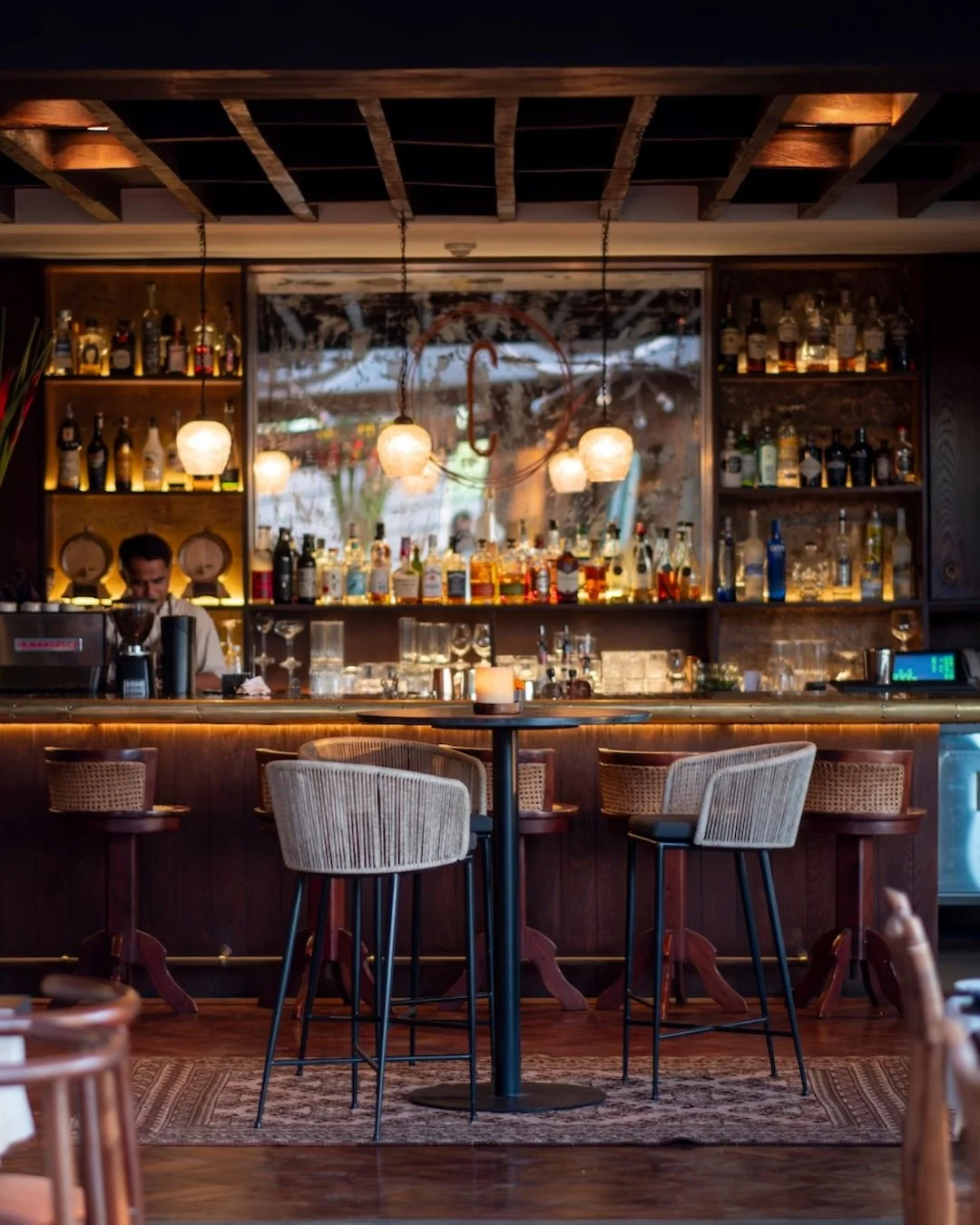 Copper Ubud's rooftop bar interior