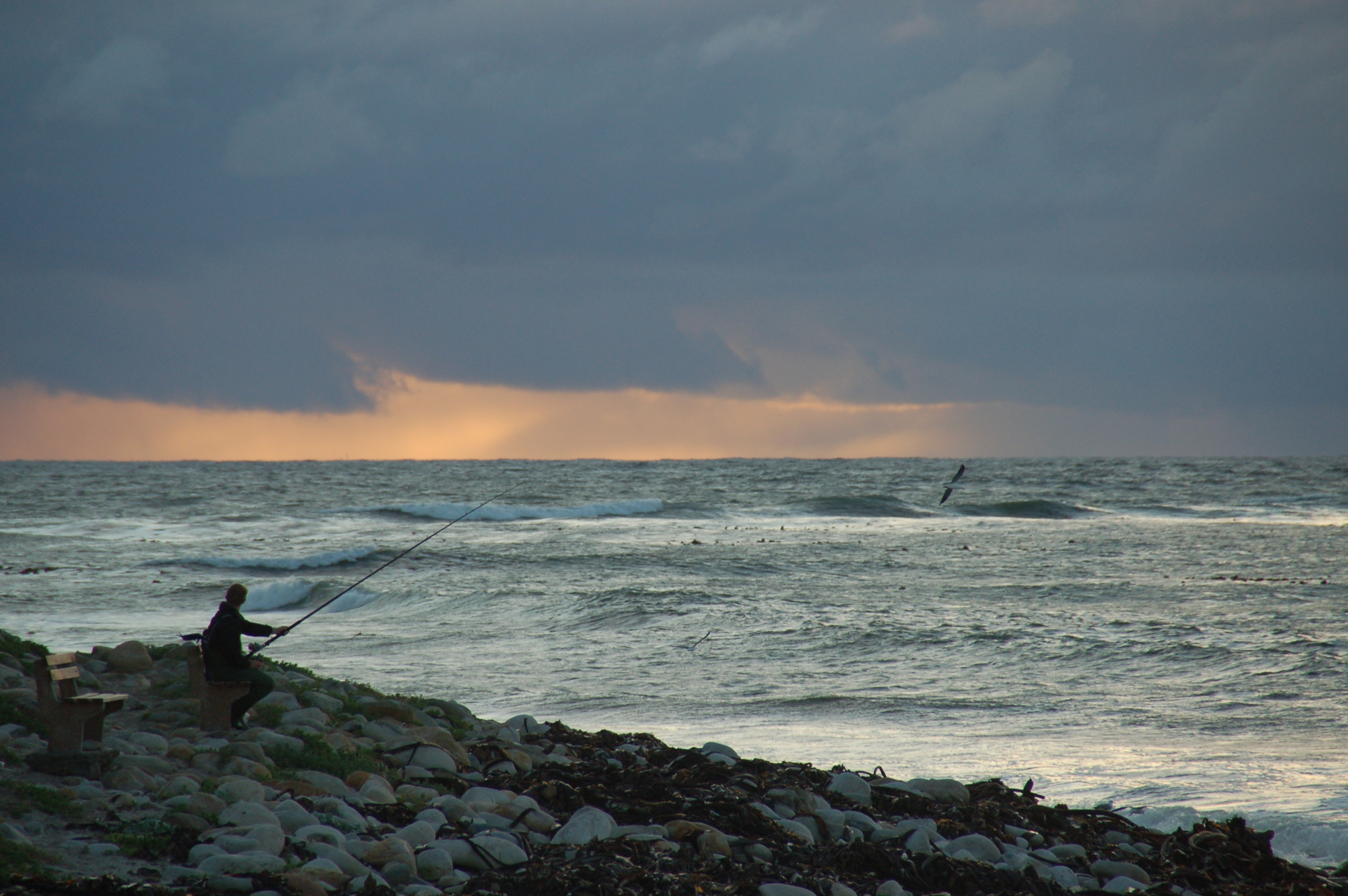 Sunset in False Bay near Cape Town