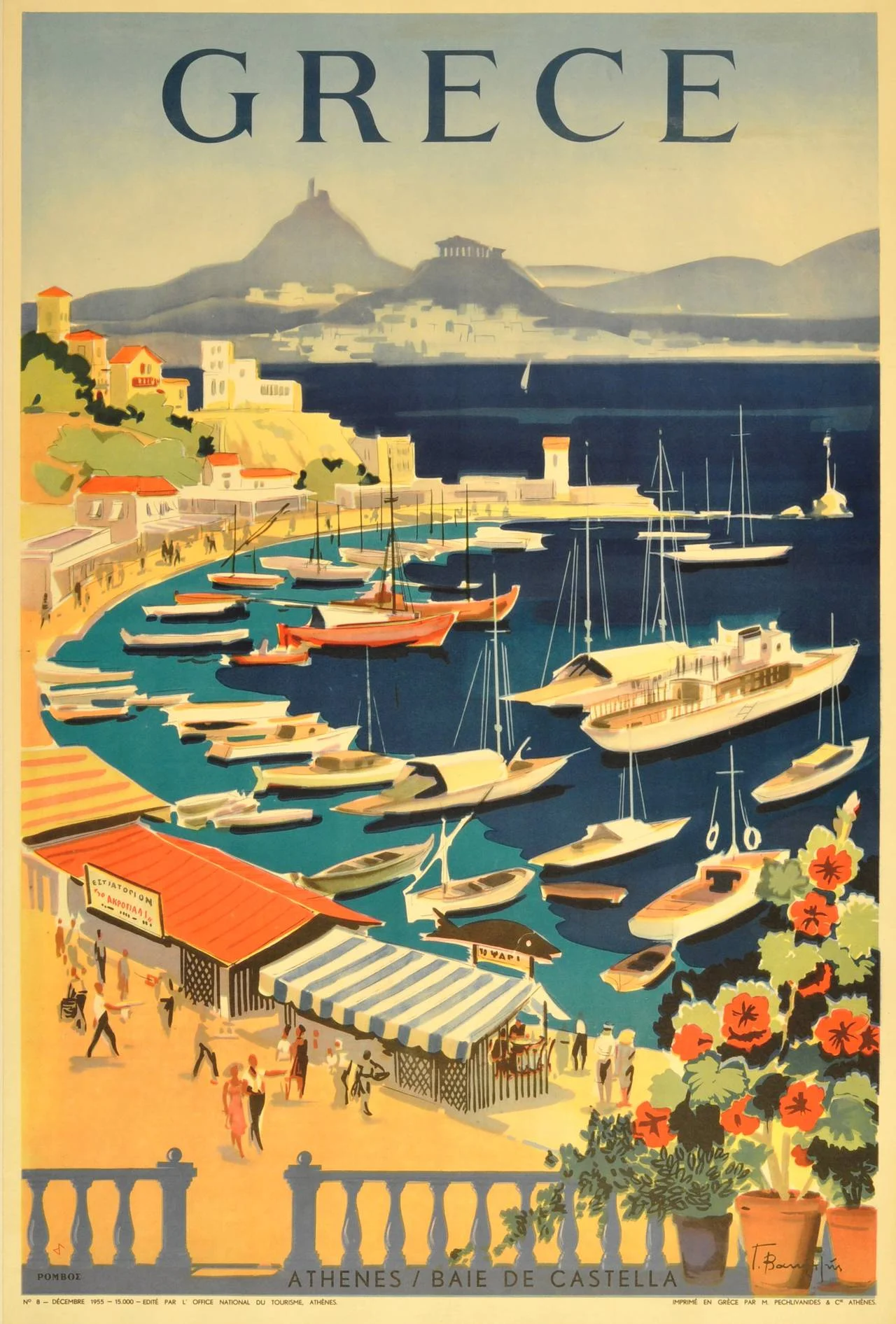 Greece, vintage travel poster