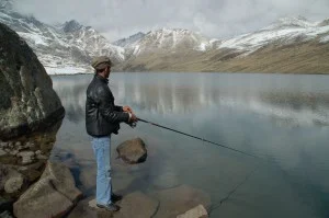Fishing at high altitude
