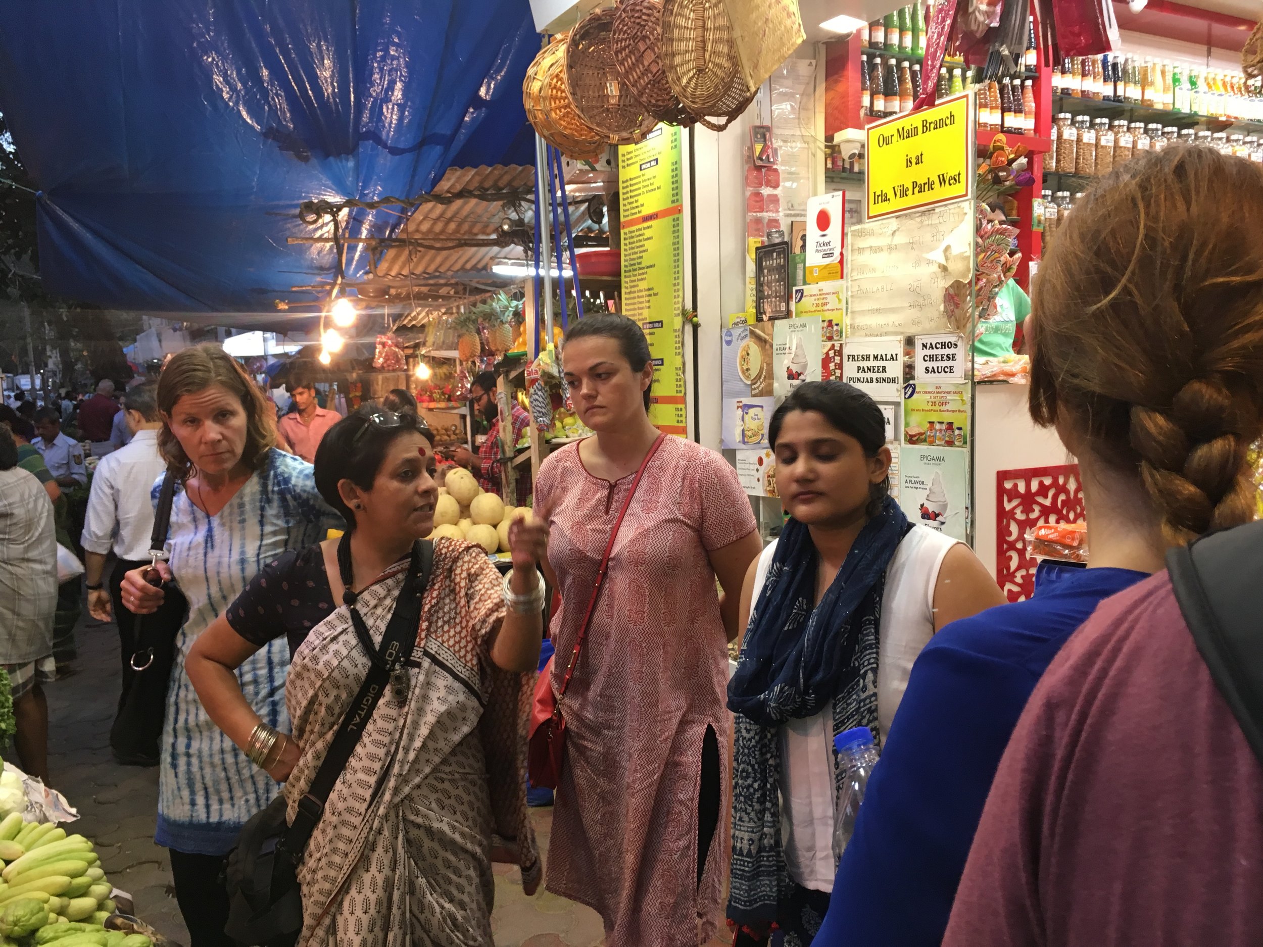 Visiting a market with local expert Deepa Krishnan