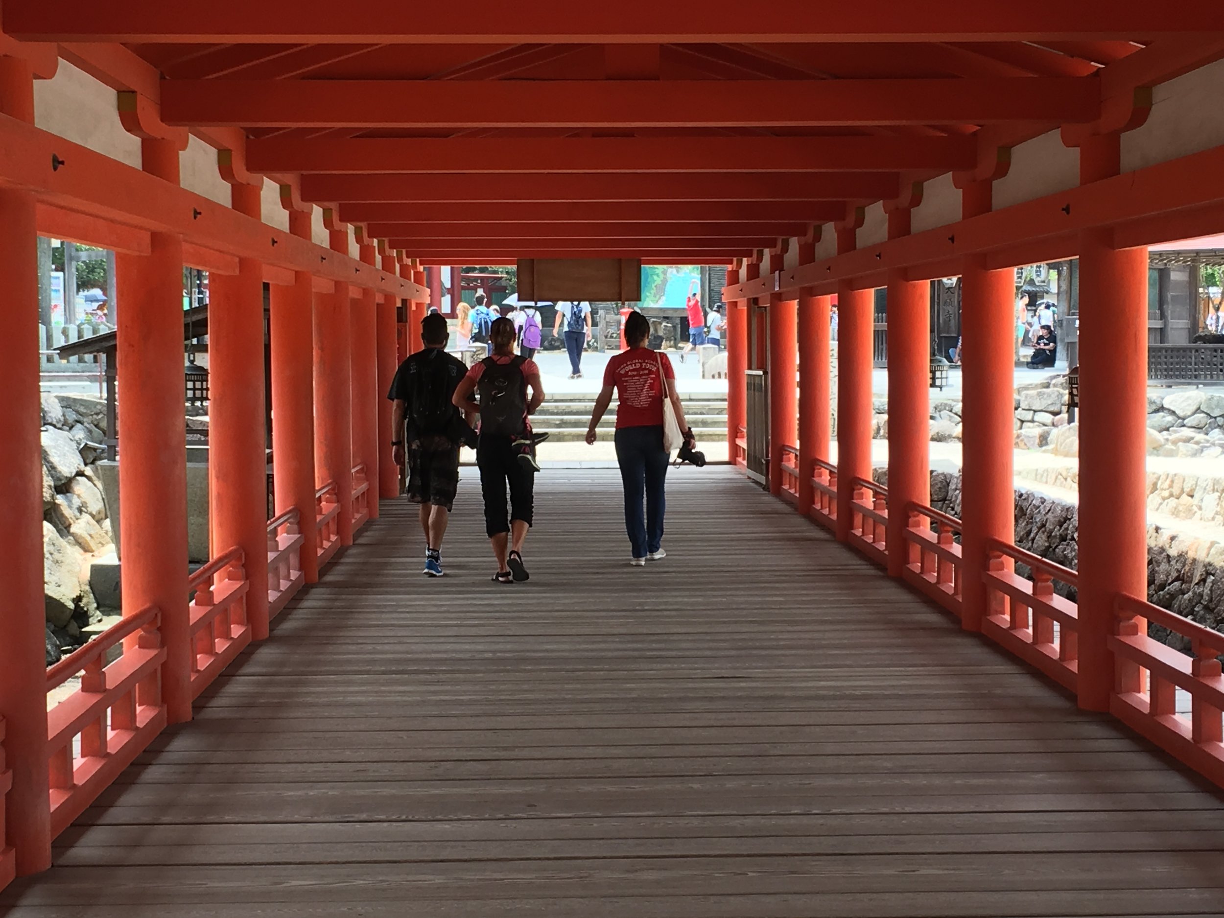 Exploring the shrine on Miyajima Island