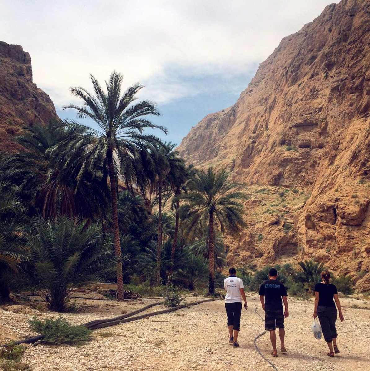 Walking through a wadi to the magical treasures within