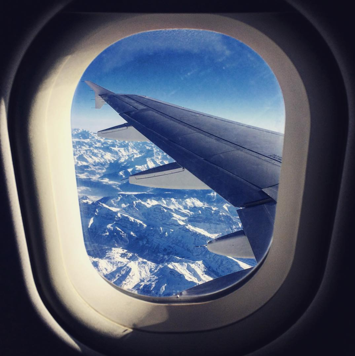 Checking out the Alps from above