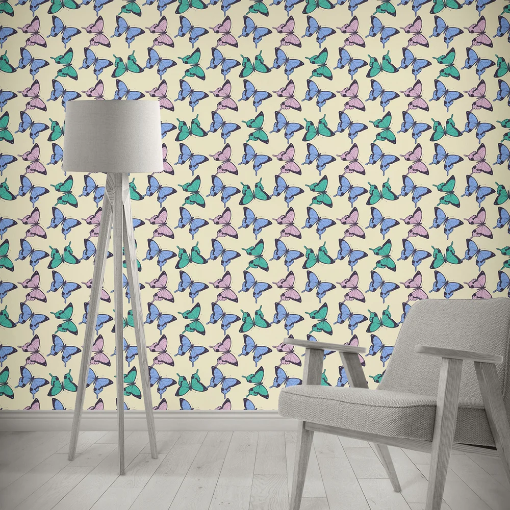 Butterflutter Violet Wallpaper The Dan Pecci Company