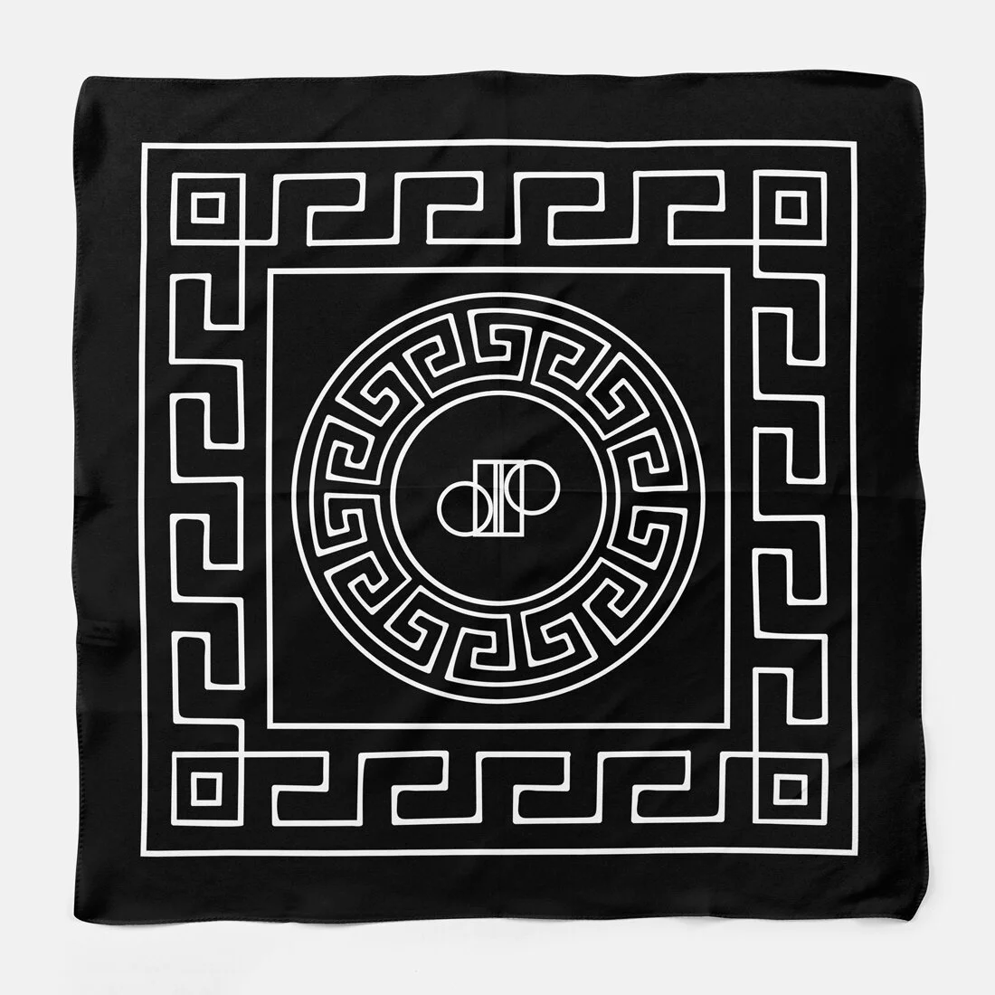 Dan Pecci Monogram Meander Silk Scarf