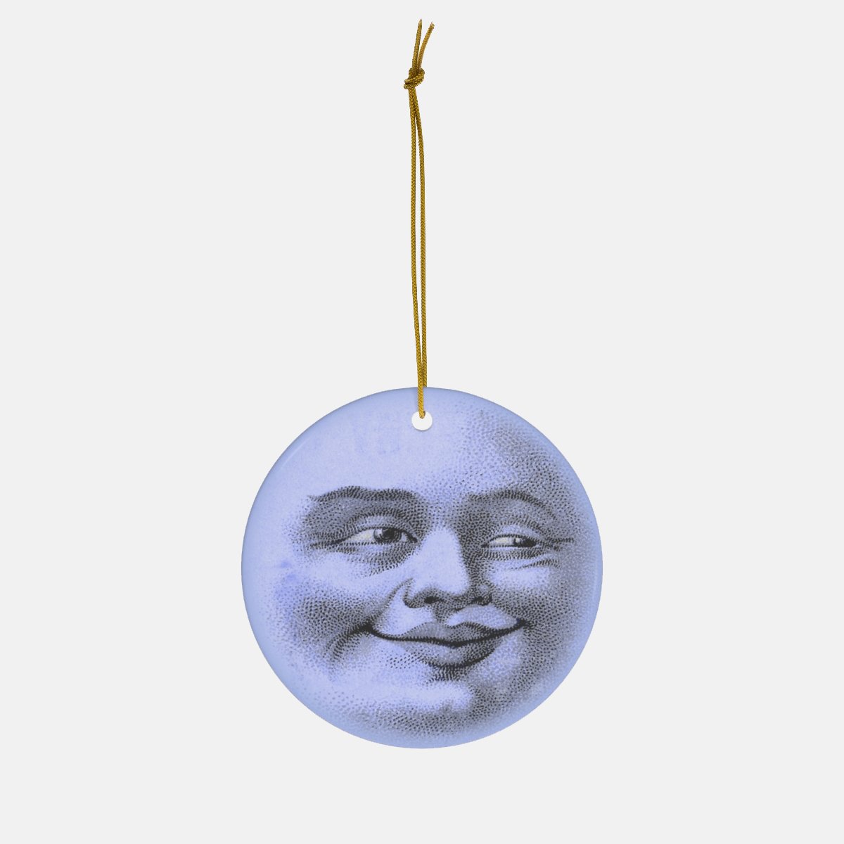 Blue Moon Ceramic Holiday Ornament