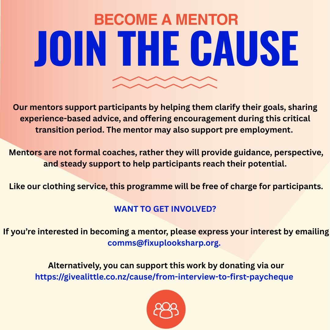 We&rsquo;re excited to launch our new Mentorship Programme at Fix Up, Look Sharp.

Finding a job is only part of the journey. For many, the hardest part comes after the interview.

We see it often: someone secures a job offer but struggles through th