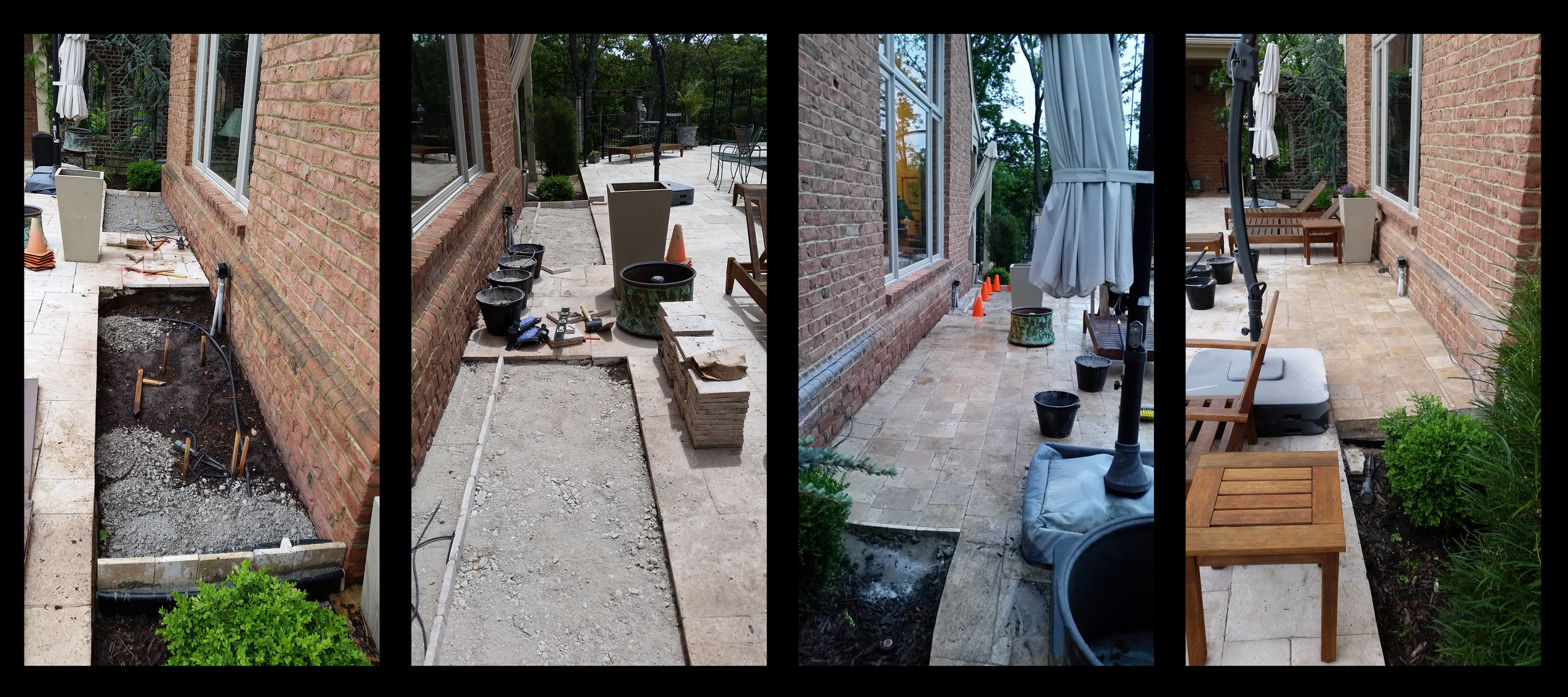 Travertine Paver Patio