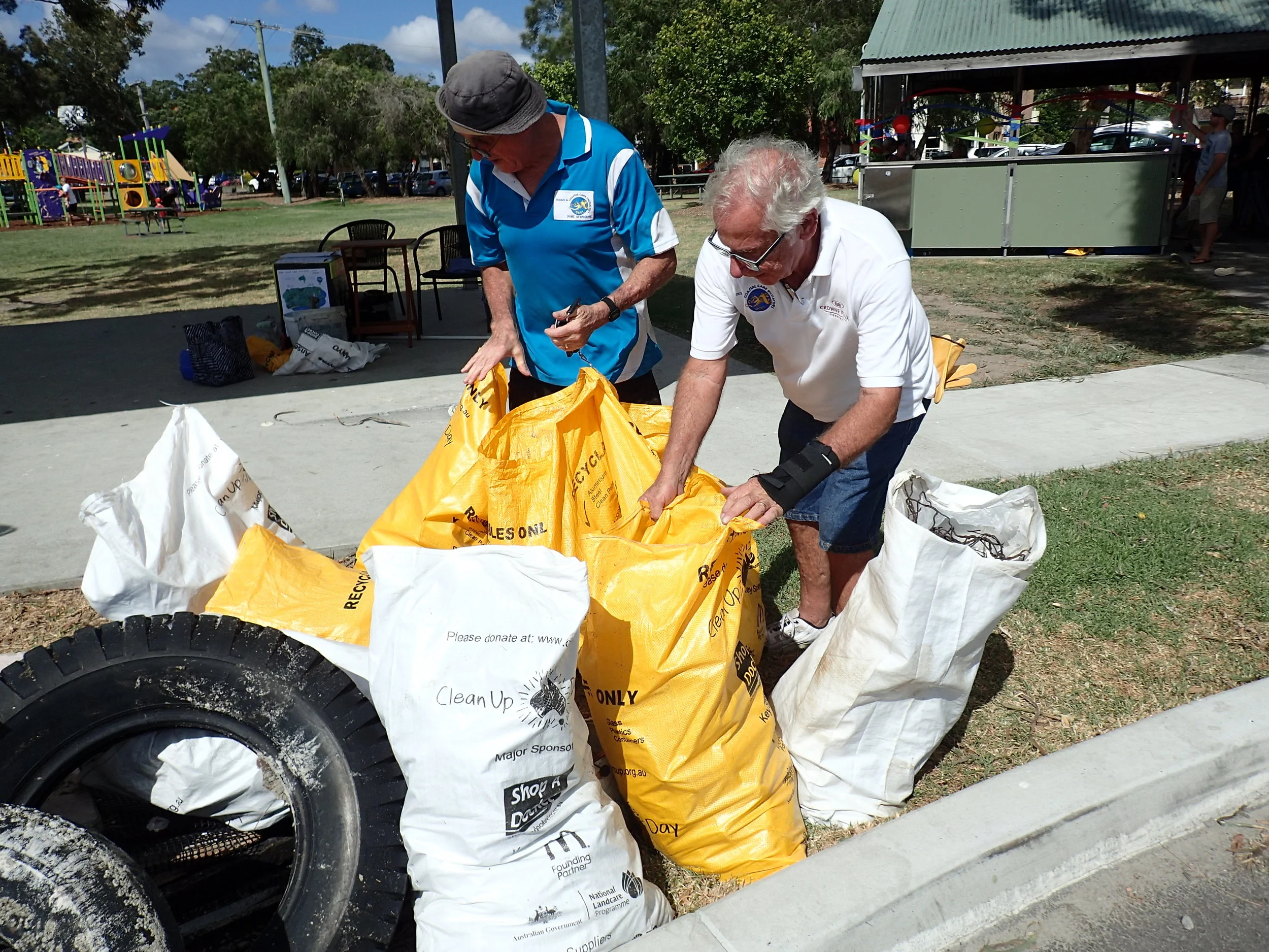OCCI weighing the rubbish from Bull Island