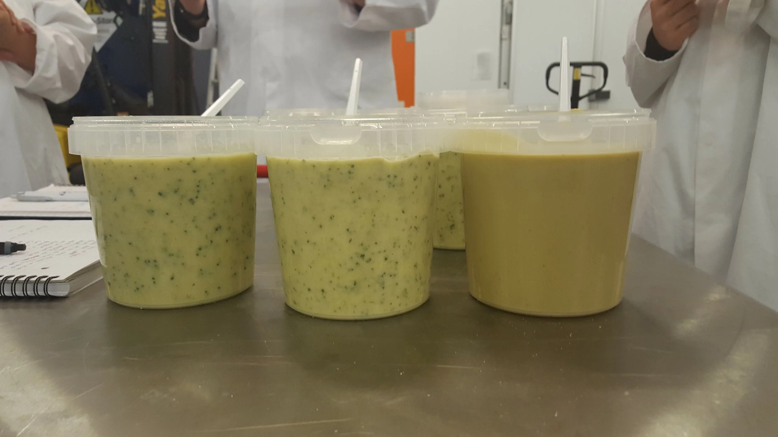 Broccoli & Stilton soup cooked on a hob, with Steam Infusion and in a steam jacketed vessel.