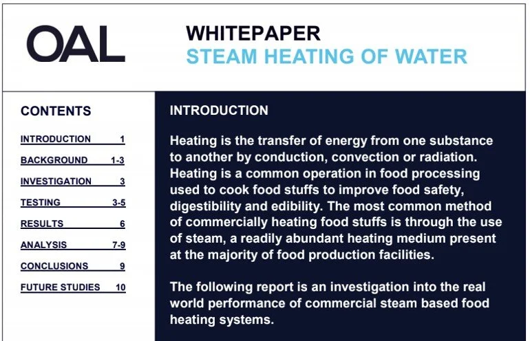 Steam Infusion steam heating report