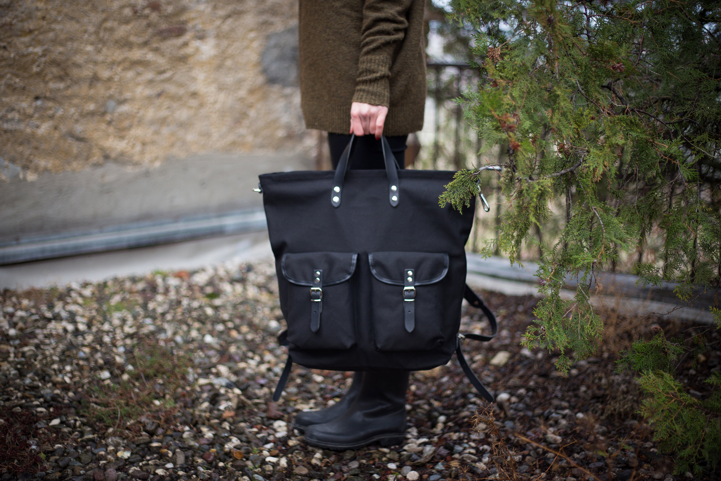 CANVAS RUCKSACK - black / black — Zilla