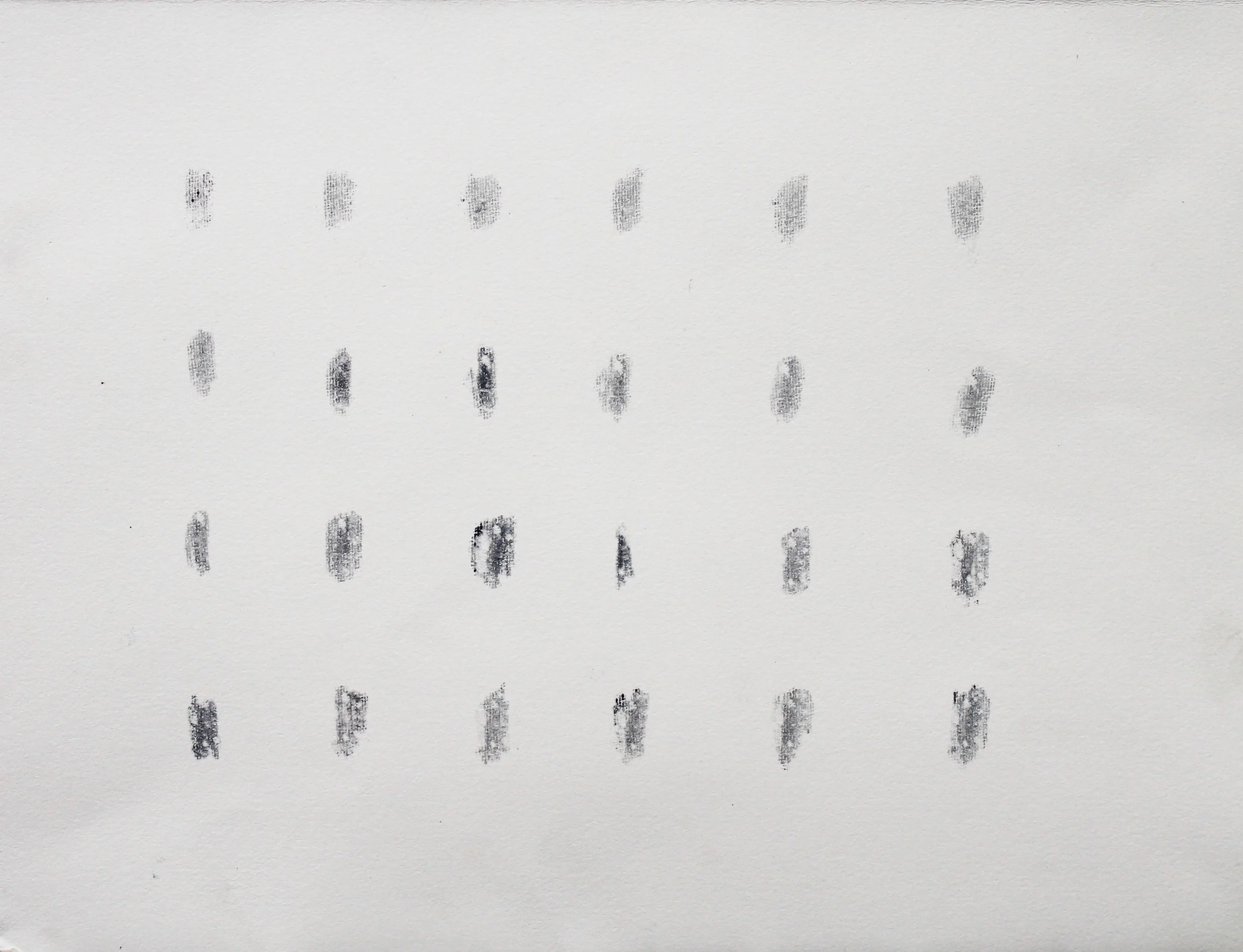  Canvas 4x6, 2016  China marker on paper  11 x 14 inches   