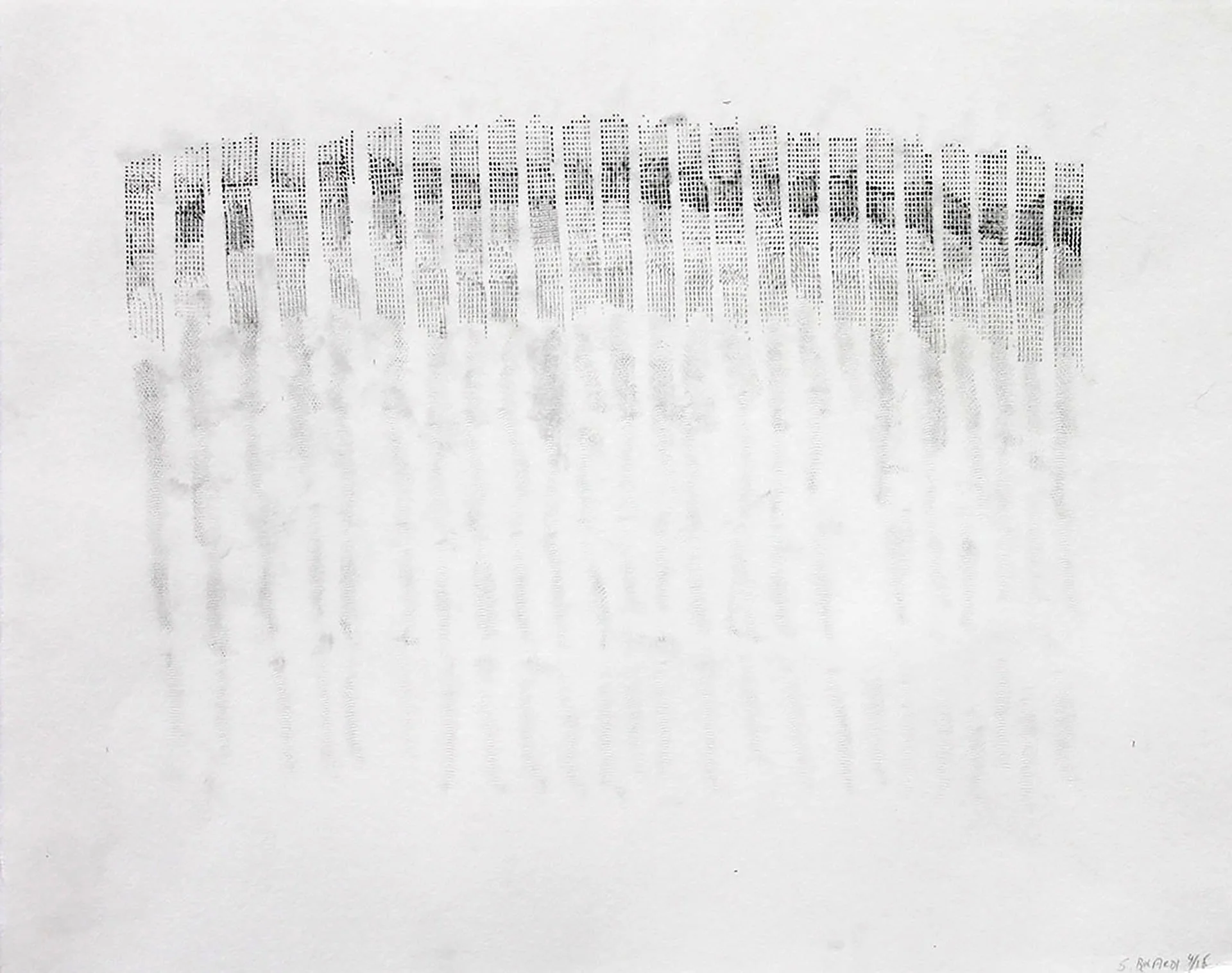  An Aramid Test III, 2016  Graphite on paper  11 x 14 inches   
