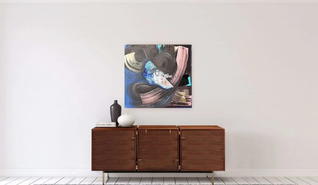 Interior With Modern Dresser. Interior Mockup. 3d Render.