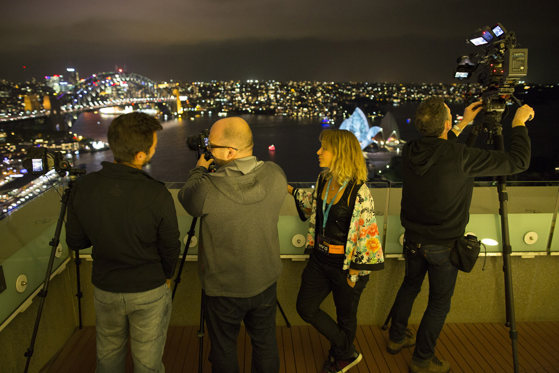 Behind the scenes on the Vivid Sydney film, timelapse and photo shoot