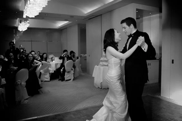 london dinner reception japanese bride german groom first dance