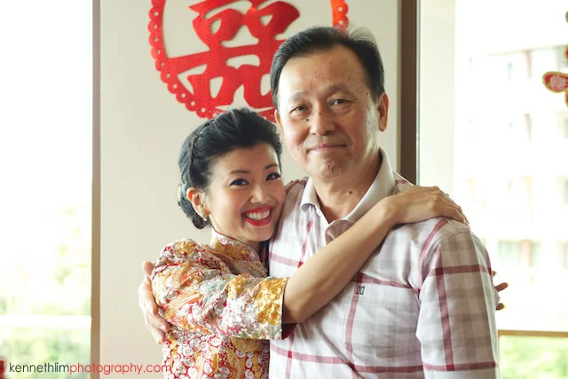 Koh Samui wedding Shasa Resort bride and father portrait smiling and hugging