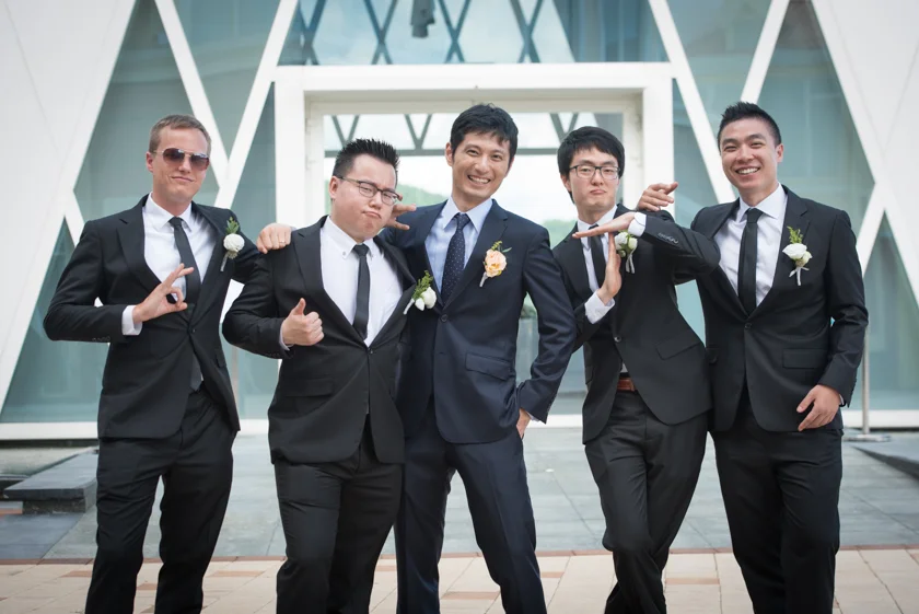 Hong Kong Wedding Photography Discovery Bay Auberge White Chapel groomsmen portrait session