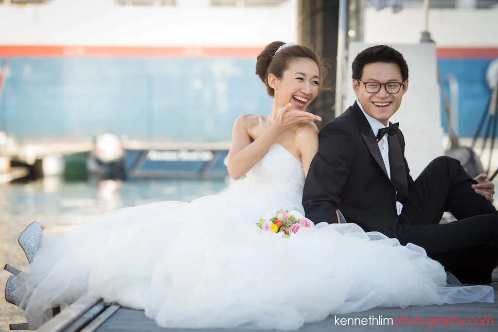 Hong Kong Wedding photography one thirty one bride groom portrait session bride blowing kiss to groom