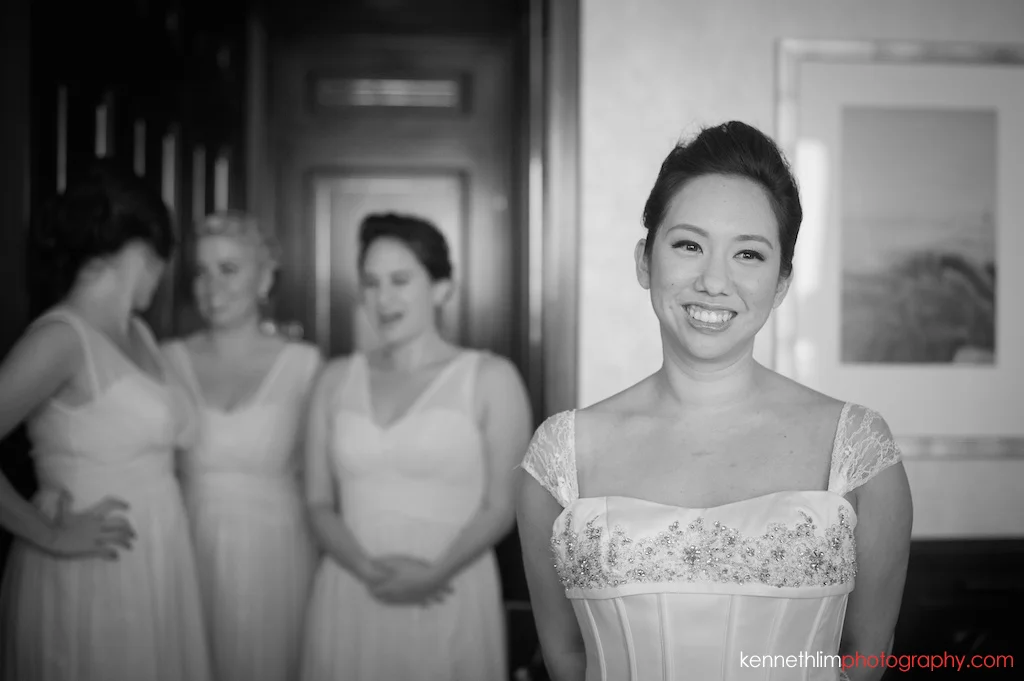 Hong Kong Island Shangri-la Atrium Library wedding day photography bride smiling happily