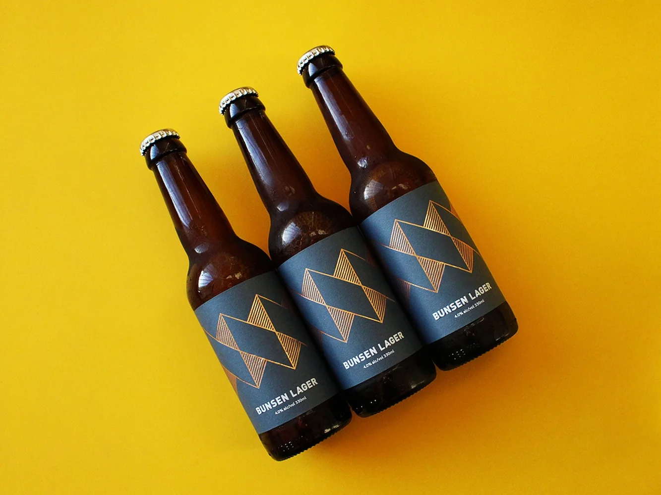 Bunsen Lager label designed by Cork-based freelance designer Deirdre Breen. Selected for the 100 Archive 2017.jpg