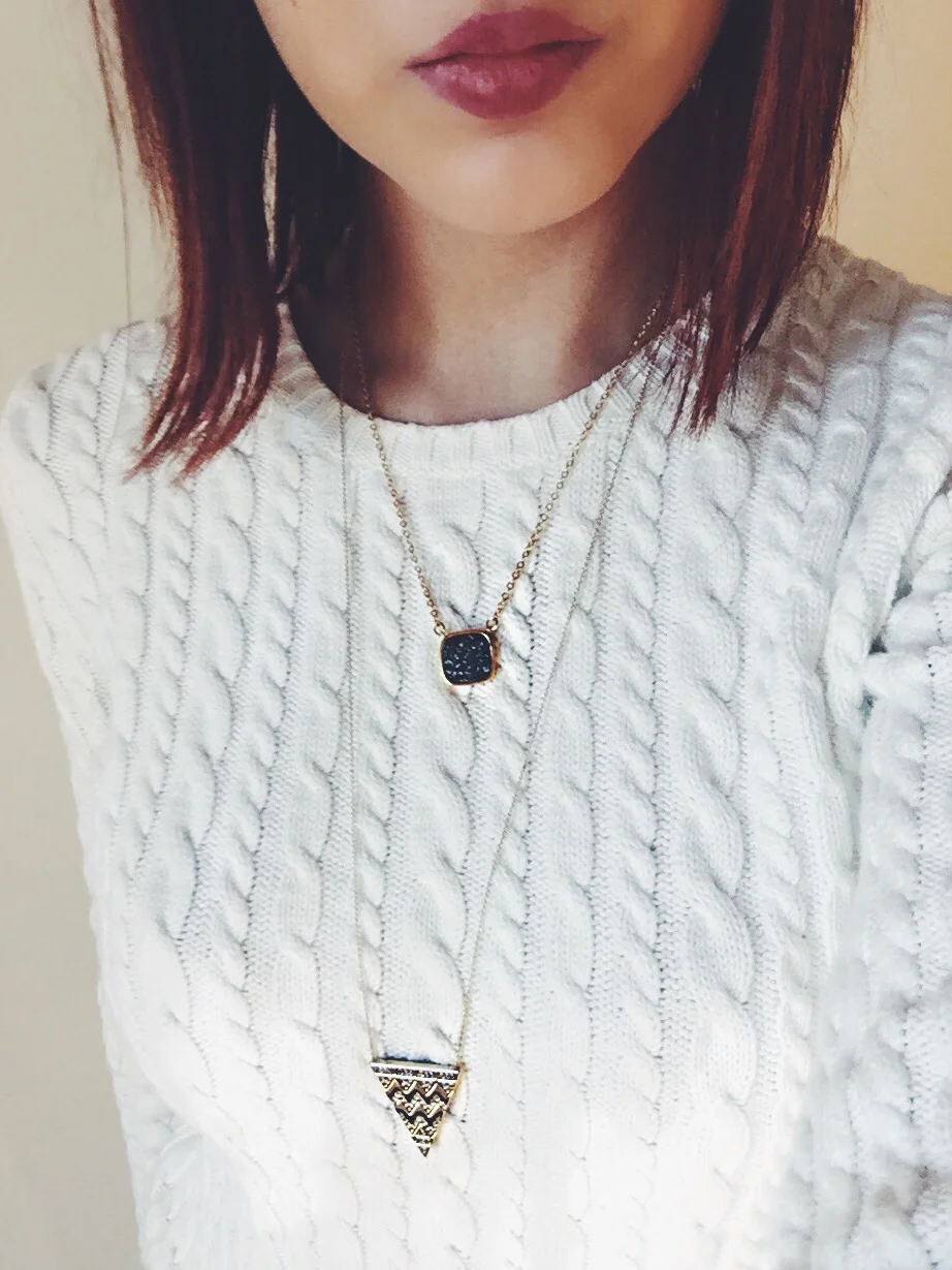House of Harlow "Pave Tribal Triangle pendant" Elise M "Athena"