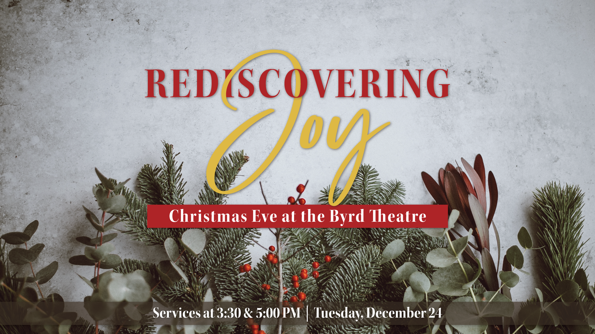 Christmas Eve Service at the Byrd (3:30pm)
